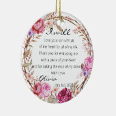 Elegant Flowers Moeder van het Groom Bride Wedding Keramisch Ornament (Rechts)