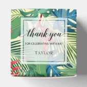 Elegant Flowers Palms Monstera Bedankdoosjes (Bovenkant)