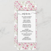Elegant Flowers Pink Sage Green Waterverf Floral Menu (Voorkant / Achterkant)