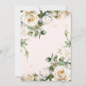 Elegant Flowers Roos Gold 60e verjaardag Kaart (Achterkant)