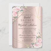 Elegant Flowers Roos Gold Vrijgezellenfeest Kaart (Voorkant)