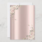 Elegant Flowers Rose Gold Sweet 16 Birthday Kaart (Achterkant)