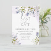 Elegant Flowers Save the Date Kaart (Staand voorkant)