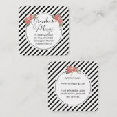 Elegant Flowers/Vintage Vierkante Visitekaartje (Voorkant / Achterkant)