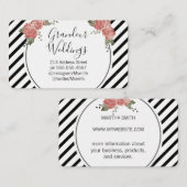 Elegant Flowers/Vintage Visitekaartje (Voorkant / Achterkant)