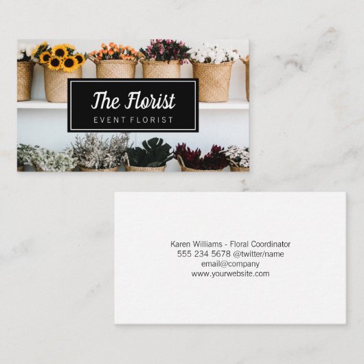 Elegant Flowers Visitekaartje (Voorkant / Achterkant)