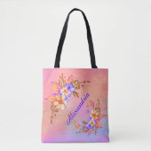 Elegant Flowers Waterverf Chic Floral personaliser Tote Bag (Voorkant)