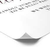 Elegant Flowers Wedding Unplugged Ceremony Poster (Hoek)