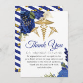 Elegant Flowery Doctor Hartelijk dank Bedankkaart (Voorkant / Achterkant)