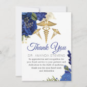 Elegant Flowery Doctor Hartelijk dank Bedankkaart (Voorkant)