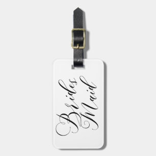 ELEGANT FLOWING BLACK SCRIPT BRIDESMAID BAGAGELABEL