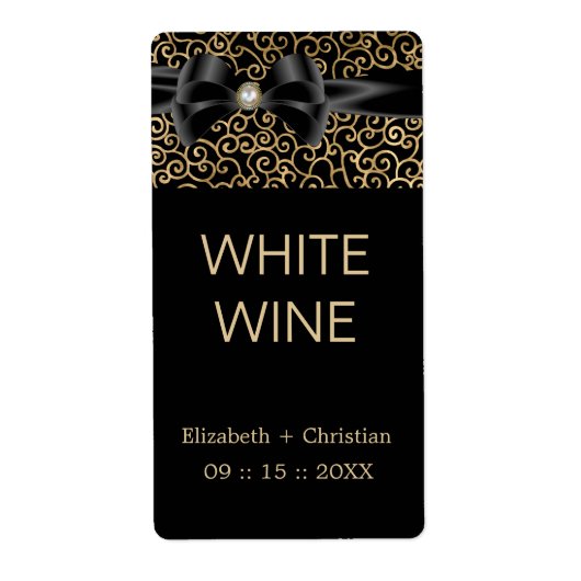 Elegant fluistert wijn label (Voorkant)
