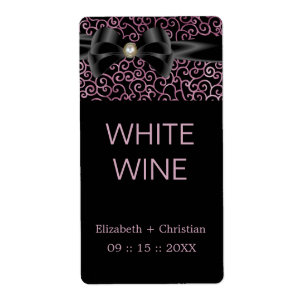 Elegant fluistert wijn label
