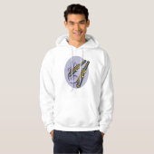 Elegant fluit duet muziek muziekinstrument hoodie (Voorkant volledig)