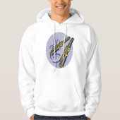 Elegant fluit duet muziek muziekinstrument hoodie (Voorkant)
