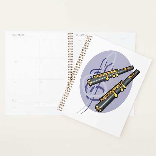 Elegant fluit duet muziek muziekinstrument planner