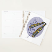 Elegant fluit duet muziek muziekinstrument planner (Display)