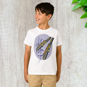 Elegant fluit duet muziek muziekinstrument t-shirt