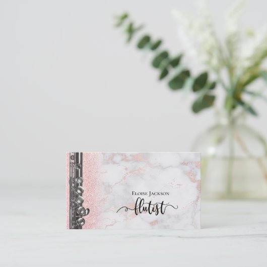 Elegant fluitontwerp visitekaartje (Staand voorkant)