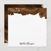 Elegant fluwelen roest goud marmeren agaat geode v notitiekaartje (Voorkant / Achterkant)