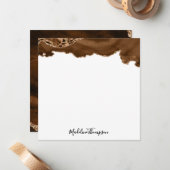 Elegant fluwelen roest goud marmeren agaat geode v notitiekaartje (Voorkant / Achterkant in situ)