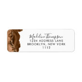 Elegant fluwelen roest gouden agaat geode adres etiket (Voorkant)