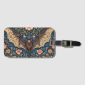 Elegant Flying Bat William Morris geïnspireerd Blo Bagagelabel (Voorkant (horizontaal))