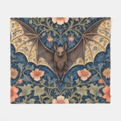 Elegant Flying Bat William Morris geïnspireerd Blo Fleece Deken (Voorkant (Horizontaal))