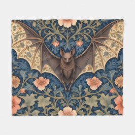 Elegant Flying Bat William Morris geïnspireerd Blo Fleece Deken