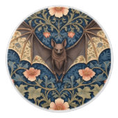 Elegant Flying Bat William Morris geïnspireerd Blo Keramische Knop (Voorkant)