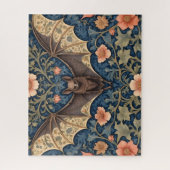 Elegant Flying Bat William Morris geïnspireerd Blo Legpuzzel (Verticaal)