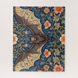 Elegant Flying Bat William Morris geïnspireerd Blo Legpuzzel