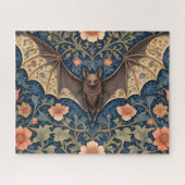 Elegant Flying Bat William Morris geïnspireerd Blo Legpuzzel (Horizontaal)