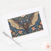 Elegant Flying Bat William Morris geïnspireerd Blo Rechthoekige Sticker (Envelop)