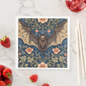 Elegant Flying Bat William Morris geïnspireerd Blo Servet (Insitu)