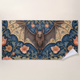 Elegant Flying Bat William Morris geïnspireerd Blo Strandlaken