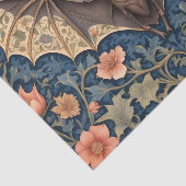 Elegant Flying Bat William Morris geïnspireerd Blo Tissuepapier (Detail)