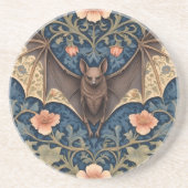 Elegant Flying Bat William Morris geïnspireerd Blo Zandsteen Onderzetter (Voorkant)