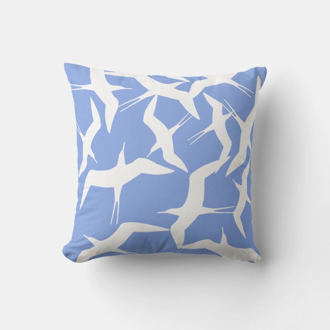 Elegant Flying Birds Pattern Cushion Pillow Kussen (Voorkant)