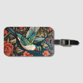 Elegant Flying Hummingbird William Morris geïnspir Bagagelabel (Voorkant (horizontaal))
