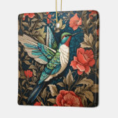 Elegant Flying Hummingbird William Morris geïnspir Keramisch Ornament (Links)