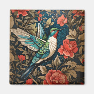 Elegant Flying Hummingbird William Morris geïnspir Magneet