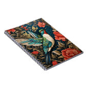 Elegant Flying Hummingbird William Morris geïnspir Notitieboek (Rechterzijde)