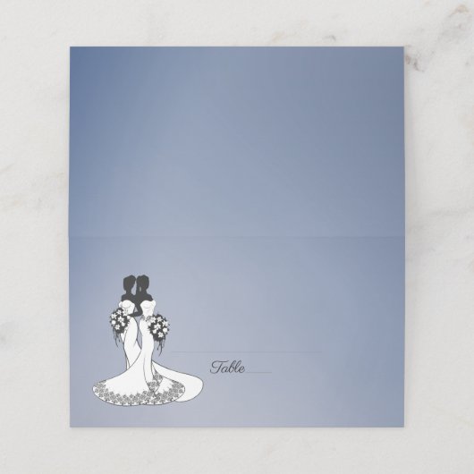 Elegant Fog Lesbian. Weddenschapskaarten Plaatskaartje (Buitenkant ongevouwen)