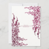 Elegant Foil and Dark Plum Leaf  Islamic 2 Wedding Kaart (Achterkant)