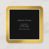 Elegant foil gold modern visitekaartje (Achterkant)