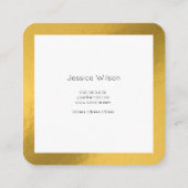 Elegant foil gold modern visitekaartje (Achterkant)