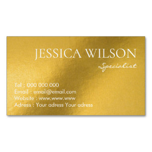 Elegant foil gold modern Visitekaartje Magnet Magnetisch Visitekaartje