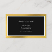 Elegant foil goud modern visitekaartje (Achterkant)