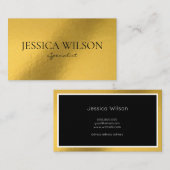 Elegant foil goud modern visitekaartje (Voorkant / Achterkant)